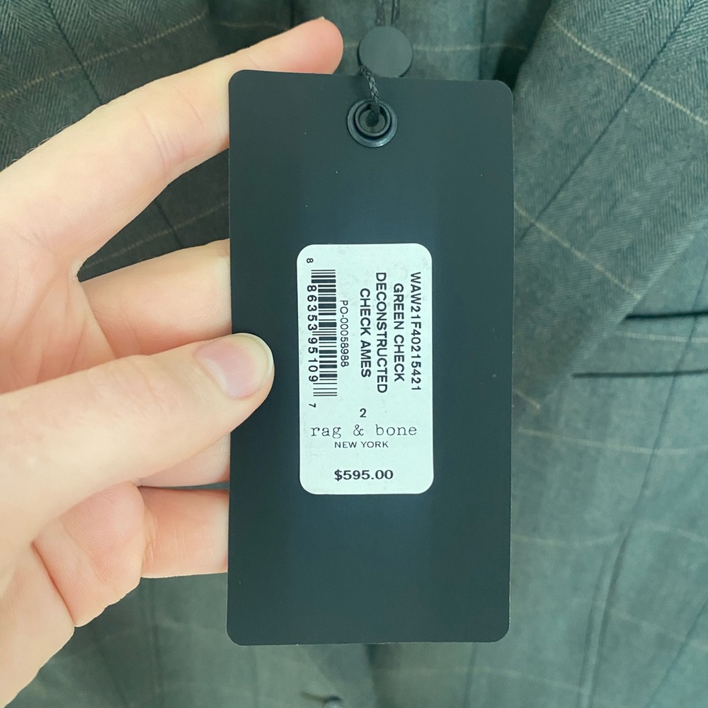 BRAND NEW: Rag & Bone Ames deconstructed check blazer - Picture 6 of 15